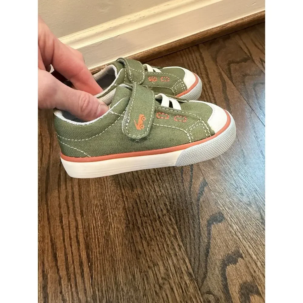 See Kai Run Alex Olive Green Sneaker Little Kids Sz 5c NEW
